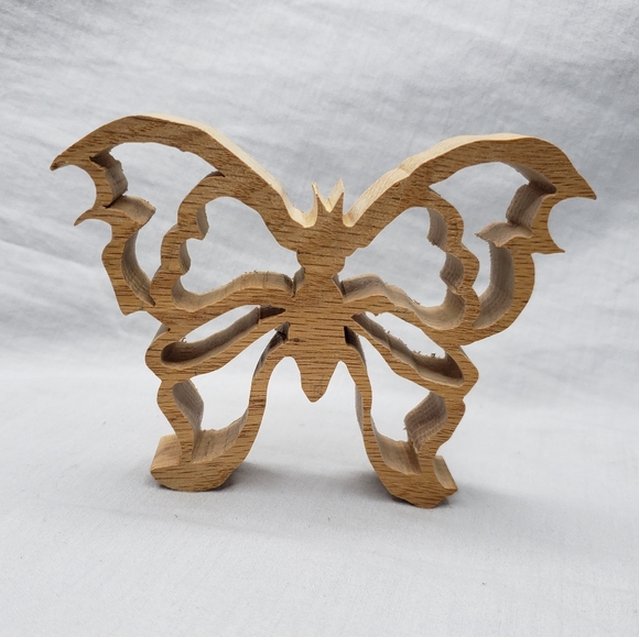 Handcrafted Scrollwork Wood Butterfly - Picture 5 of 5